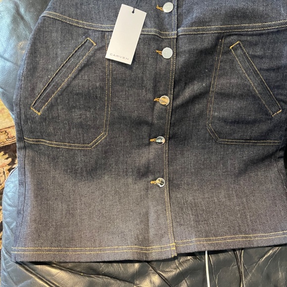 NWT CARVEN MINI JEAN SKIRT - Picture 3 of 6